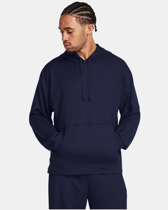 Men's UA Rival Waffle Hoodie in Blue image number 0
